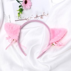 Diademas de orejas de gato en rosa