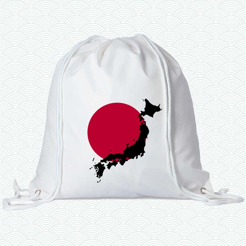 Mochila con la imagen de la bandera del Japón