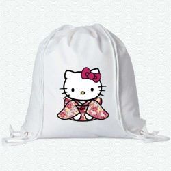 Mochila Hello Kitty vestida de Geisha